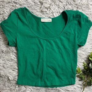 Hatopants Emerald scoop neck Crop Top size s